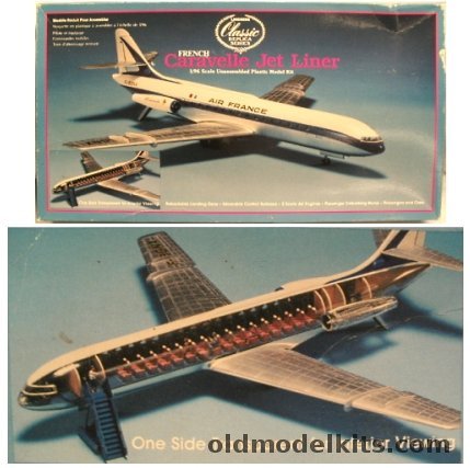 Lindberg 1/96 Sud Aviation Caravelle With Full Interior Detail - Air France, 5314 plastic model kit